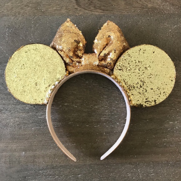 NEW Gold Jeweled Minnie Mouse Ears (small shop)